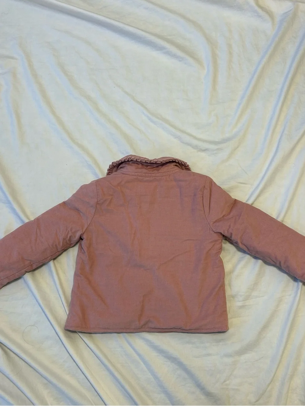 OshKosh B'gosh Girls Pink Corduroy Coat 3T Lined Button Collared Pockets